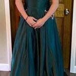 David's Bridal Emerald Green Prom Dress Photo 0