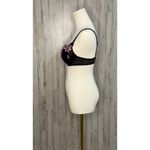 Victoria's Secret Women's Black Floral Embroidered Push-Up Bra Size 36B Photo 3