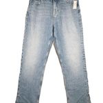 Gap Jeans Womens 12 31 Blue High Rise Straight Light Fading Whiskering Casual Photo 0