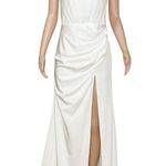 TINA HOLLY COUTURE TK151W Corset Long Mermaid Satin
Gown, Off White, AU10/US6 White Size 6 Photo 7