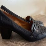 Clarks Indigo Black Leather Loafer Heels Shoes Women’s Size 8.5 Academia Office Photo 1