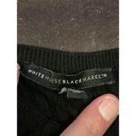 White House | Black Market Sweater Womens Large Black Ribbed Cutout Short Sleeve Photo 4