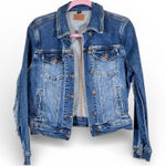 Judy Blue  Denim Fringe Jean Jacket Womens S Boho Western Casual Fall Classic Photo 0