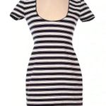 Lovers + Friends  Petra Mini Dress in Navy White & Pink Stripe Size Small S Photo 0