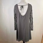 Stetson  Gray Dress with Lace Sleeves Women's Size Small Photo 3