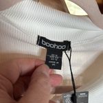 Boohoo NWT MATERNITY RIBBED COLLARED MAXI T-SHIRT DRESS WHITE POLO Size 12 Photo 4