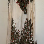 Boho Floral Maxi Skirt Kaktus | Flowy Rayon Festival Gypsy Vibe White Size undefined Photo 0