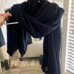H&M Dark Navy Sweater-like Material Long Scarf Photo 0