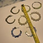 Lot Of 4 Women’s Hoop Costume Earrings Pierced Mix Photo 13