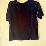 Kathie Lee Collection Kathie Lee Vintage 90s Velvet Top Short Sleeve Blue Whimsigoth Grunge‎ Witchy Photo 5