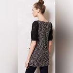 Anthropologie Postmark Black White Textured Tweed Knit Tunic Dress Lace Size S Photo 3