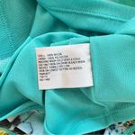 Worthington Abstract Floral Pleated Sleeveless Top Mesh Overlay Draped Neckline Photo 6