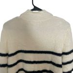 Bailey 44 Sundry Stripes Mock Neck Cozy Sweater in Oyster Fuzzy Size Small Photo 8