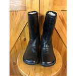 Alegria Black Embossed Rose Vale Boots Size EU 38 US 7.5-8 Shearling Leather Photo 1