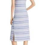 LYSSÉ New Lysse Stripe Knit Mulholland Midi Side Slit Sleeveless Tank Dress Blue Photo 1