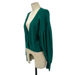 Intermix  Christy Puff Sleeve Cardigan Teal Blue Green‎ Size Large Photo 5
