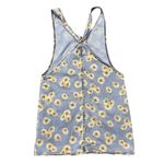 SO  Denim Dress Jumper Floral Sunflower Zip Front M Medium Photo 1