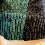 Mango MNG oversized sweater fuzzy colorblock Black, gray, green knit S small Photo 5