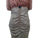 Free People NWT X Revolve Tessa Ruched Short Sleeved Boho Dress Sz L Open Back Photo 5