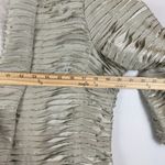 Chico's Pleated Jacket Womens 2 US Large Silver Funky Open Front Retro Topper Photo 5