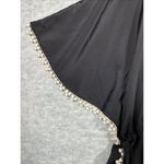 Mud Pie  Women’s Shirt Swimsuit Cover‎ Up Sz S/M Black Pom Pom Detail Boho Beach Photo 2