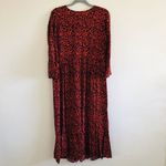 ZARA  Red & Black Animal Print Dress - S Photo 2