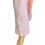 JONATHAN LOGAN LIGHT BLUSH PINK LINEN CROPPED TROUSERS W/FLORAL EMBROIDERY (24) Size 24W Photo 7