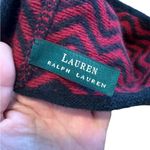 Lauren Ralph Lauren Lambswool Red Black Chevron Beanie Hat CP‎ Photo 2