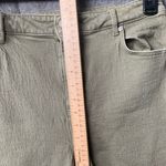 Loft  Women Size 27‎ The Curvy Straight Crop Denim Green Jeans Photo 3