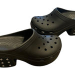 Crocs NWT  Siren Studded Clog Heel Black Women's Size 12 W12/M10 Goth Rock & Roll Photo 0