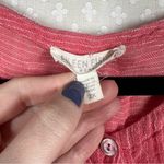 Eileen Fisher ‎ Pink Striped Linen Button Up Top Photo 1