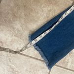 Free People Straight Leg Jeans Stretch Denim Raw Hem Medium Blue Wash 27x 26 Photo 2