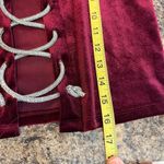 Love j  Purple Velour Open Front Metallic Silver Snake Like Closure Large Photo 6