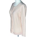 Ann Taylor Loft Size S 100% Cotton Light Pink Cardigan Sweater Long Sleeves Photo 1