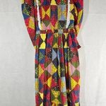 Doen Nicoletta Patchwork Print Organic Cotton Midi Dress Size Medium NWT Photo 1