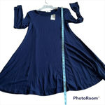 Lush Clothing Lush long sleeve loose and comfy navy dress NWT Photo 2