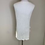 Y2k Cream Open Weave Tie Front Sweater Vest Small/ Medium Photo 1