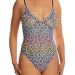 Hanky Panky Rainbow Leopard Print Lace Thong Bodysuit Photo 1