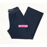 Alo Yoga Alo Suit Up Trousers Navy High-Rise Waist Windbreaker Wide Leg Edgy Slacks Pants Photo 7