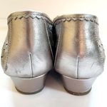 Linea Paolo  Metallic Laser Cut Peep Toe Wedge Photo 3