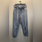 KanCan Women’s‎ 9 / 28 Blossom Ultra High Rise Belted Mom Jeans Denim Blue Photo 1