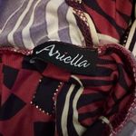 Ariella Abstract Print Fit & Flare Dress Red Black Tan Sleeveless Fits Medium Photo 2