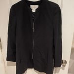 Jaeger Vintage wool black zip up coat 8/10 Photo 5