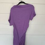 Atlein Women’s 38 Purple Ruched Ribbed Sheath Maxi Dress Flawed Size M Photo 2