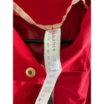 Fabletics  Womens Red 1/2 Zip Nylon Ruched Sleeves Sporty Danielle Jacket Size M Photo 3