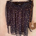 Beach Riot  Silk Sheer Blouse Navy Starry Photo 2