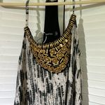 Boohoo size 4 Snake Print Beaded Hanky Hem halter Maxi Dress NWT Photo 8