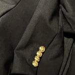 Rachel Zoe NWT  Black One Gold Button Non Wrinkle Blazer Black Photo 4