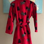 Cute puppies in leopard outfits fluffy robe Red Photo 3