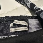 Urban Outfitters Crop Top Shirt Sz L Large Black & Grey Velvet Textured Photo 5